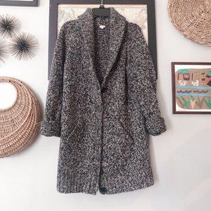 J. Crew Oversized Wool Cardigan in Gray & Black size medium